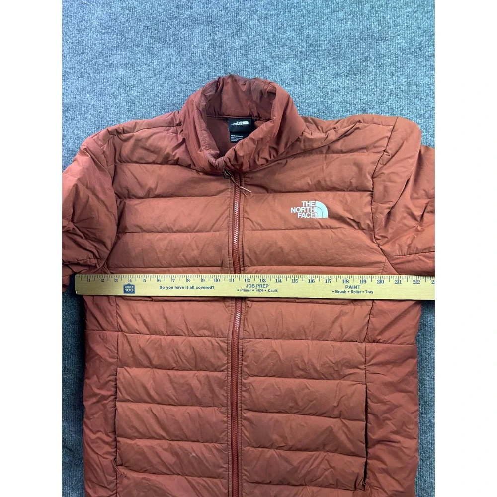 The North Face Belleview Stretch Down Jacket Mens Large Orange Full Zip
